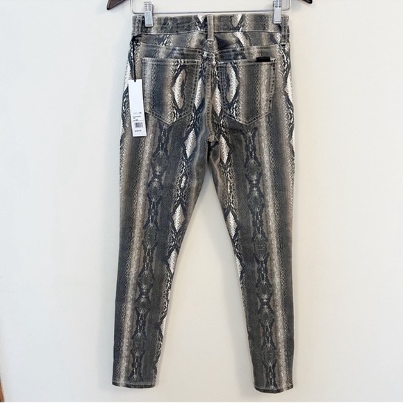 Joe’s Jeans NEW Gray Snakeskin Pattern Jeans Icon Mid Rise Skinny Ankle Size 25 - Picture 9 of 13